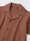 Summer Cotton Structured Fabric Boys Shirt Set