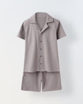 Summer Cotton Structured Fabric Boys Shirt Set