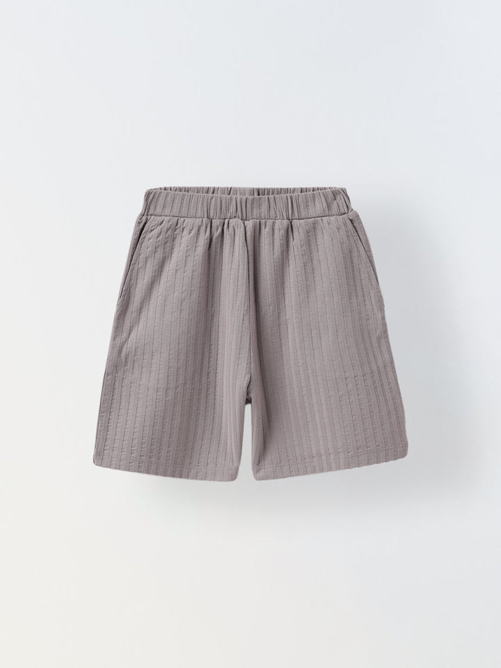 Grey Ribbed Co-Ord Set -Boy