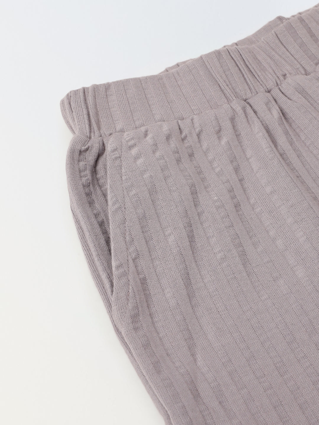 Grey Ribbed Co-Ord Set -Boy