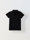 Spunkies Black Collar Short Sleeves Polo Tshirt
