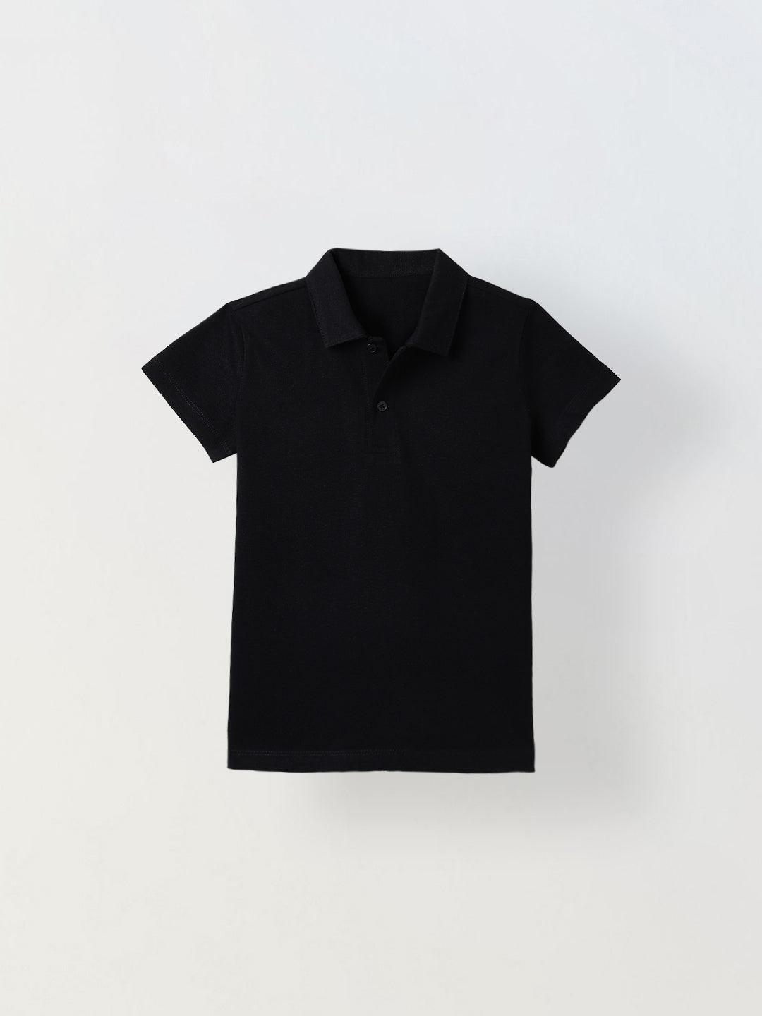 Spunkies Black Collar Short Sleeves Polo Tshirt