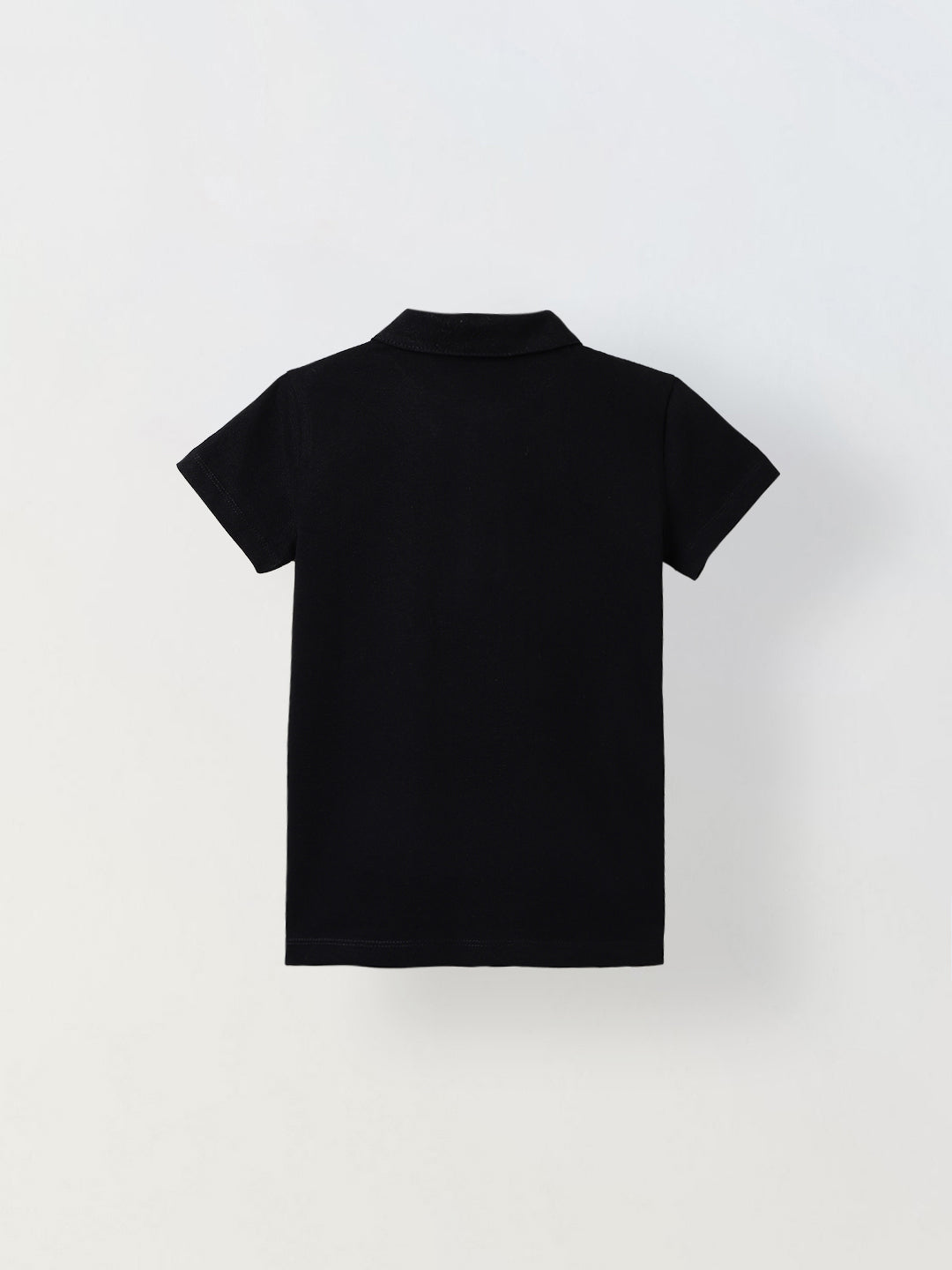 Spunkies Black Collar Short Sleeves Polo Tshirt