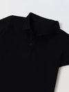Spunkies Black Collar Short Sleeves Polo Tshirt
