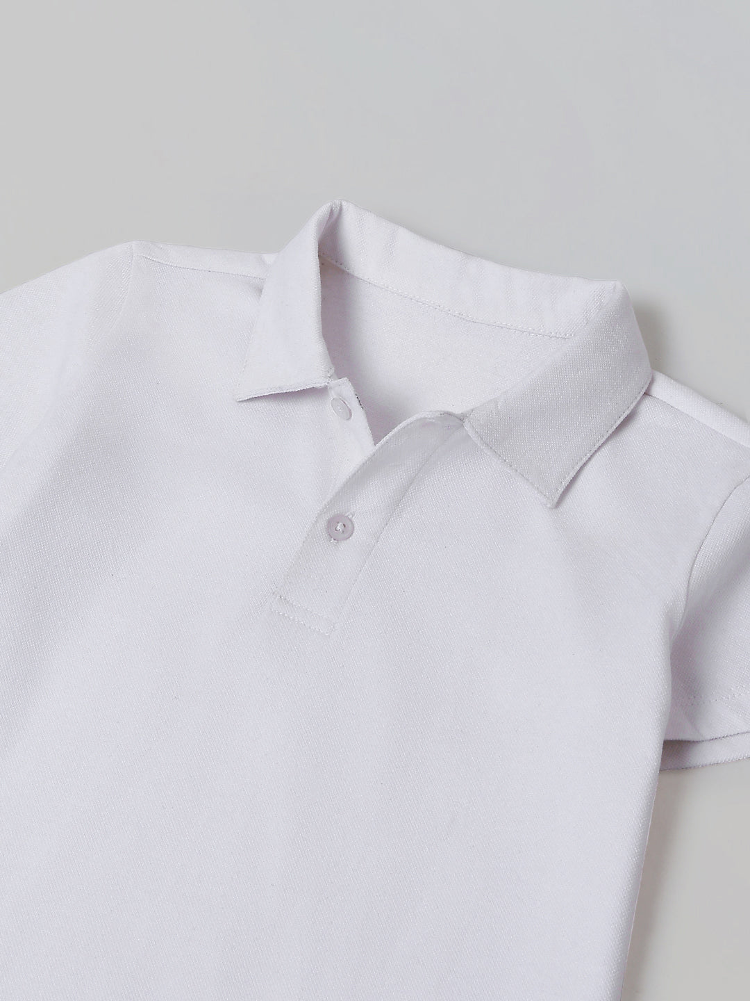 Spunkies White Collar Short Sleeves Polo Tshirt