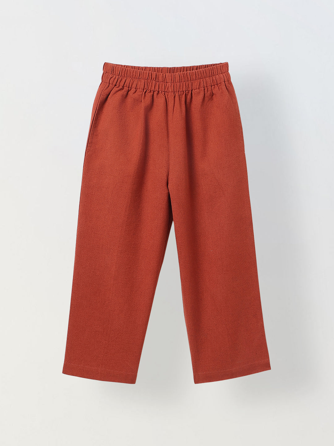 Spunkies Boys Red Solid Resort Collar Short Sleeves Shirt and Trousers Set