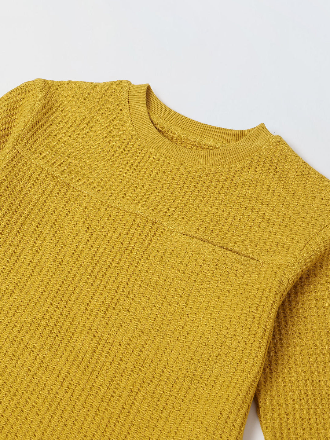 Spunkies Boys Mustard Full Sleeve T-Shirt & Jogger Set