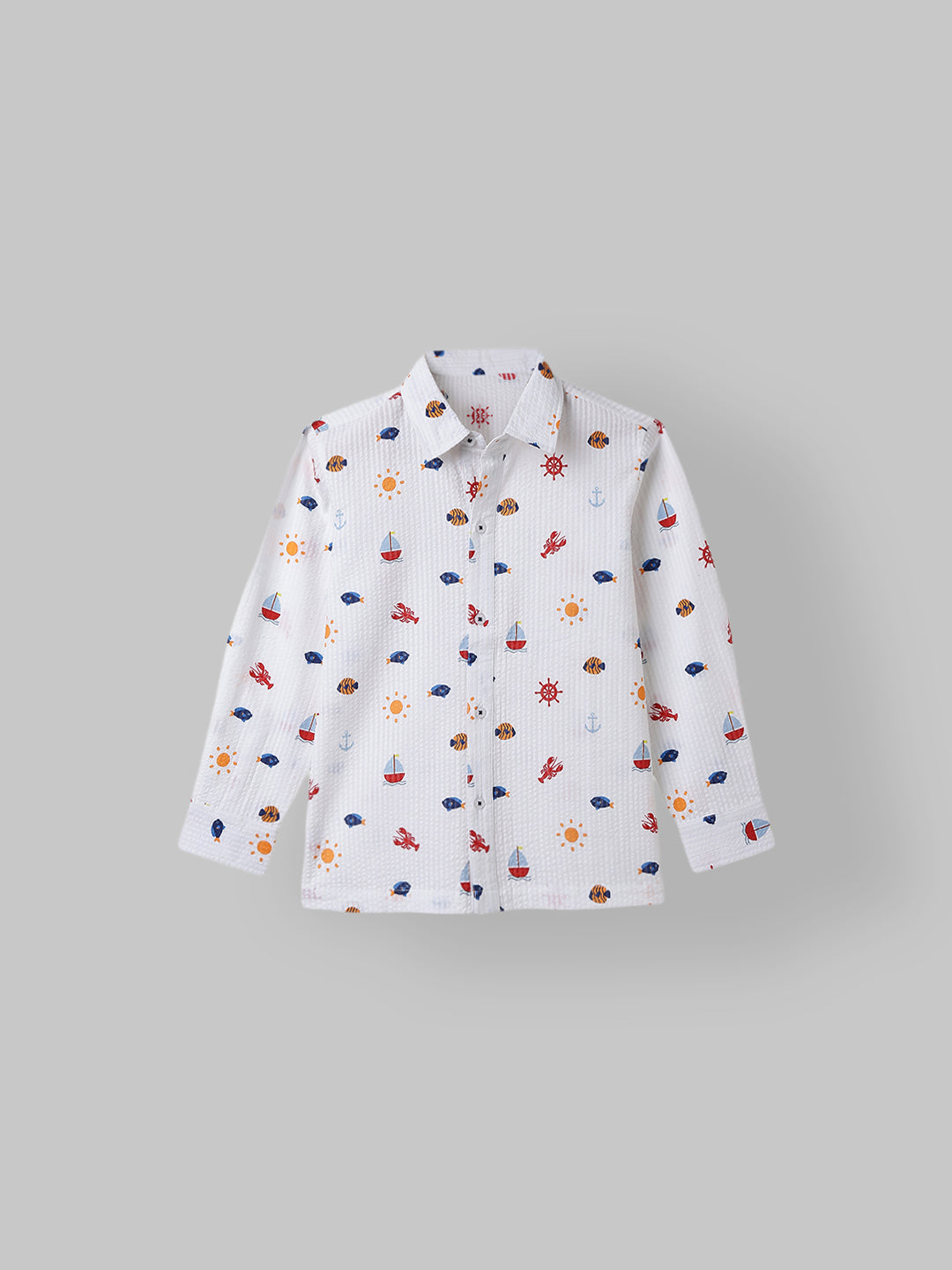 Spunkies Full Sleeves Cotton White Shirt