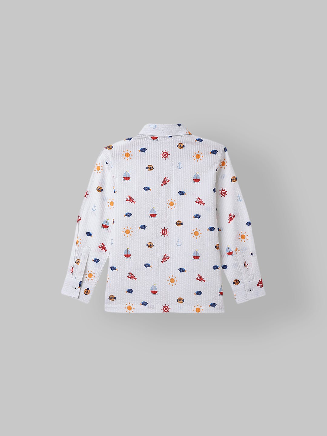 Spunkies Full Sleeves Cotton White Shirt