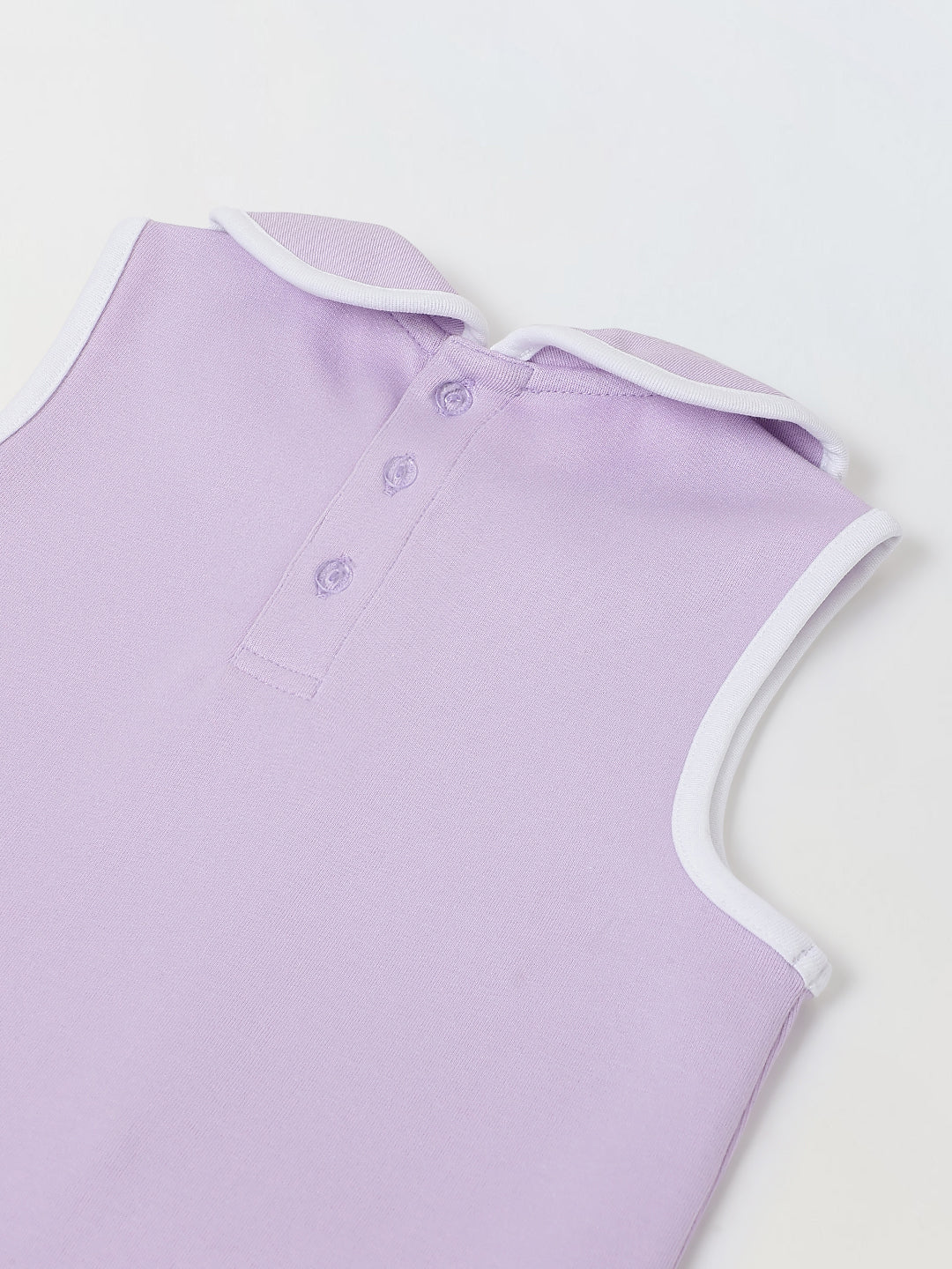 Spunkies Purple Girls Solid Peter Pan Collar Sleeveless Pleated A-Line Dress