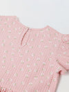 Spunkies Girls Pink Seersucker 100% Cotton Puff Sleeve Dress