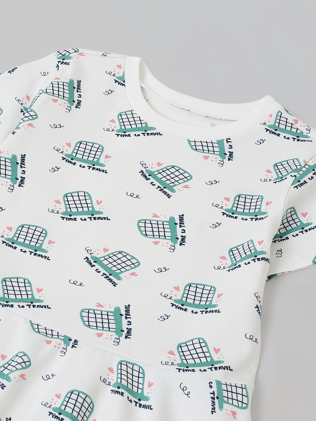Spunkies Girls White 100% Cotton ShortSleeve  Tops