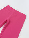 Girls Fushia Pink Ribbed Fitted Leggings