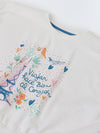 Spunkies White Girls Printed Crew Neck Sleeveless Top