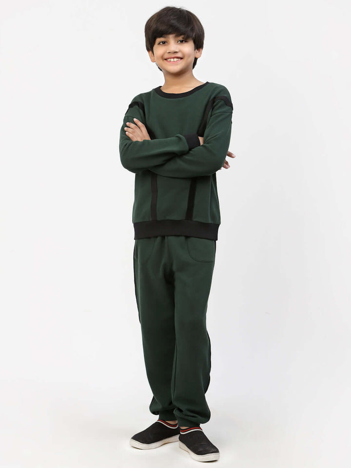 Spunkies Organic Tee Jogger Set - Dark Green