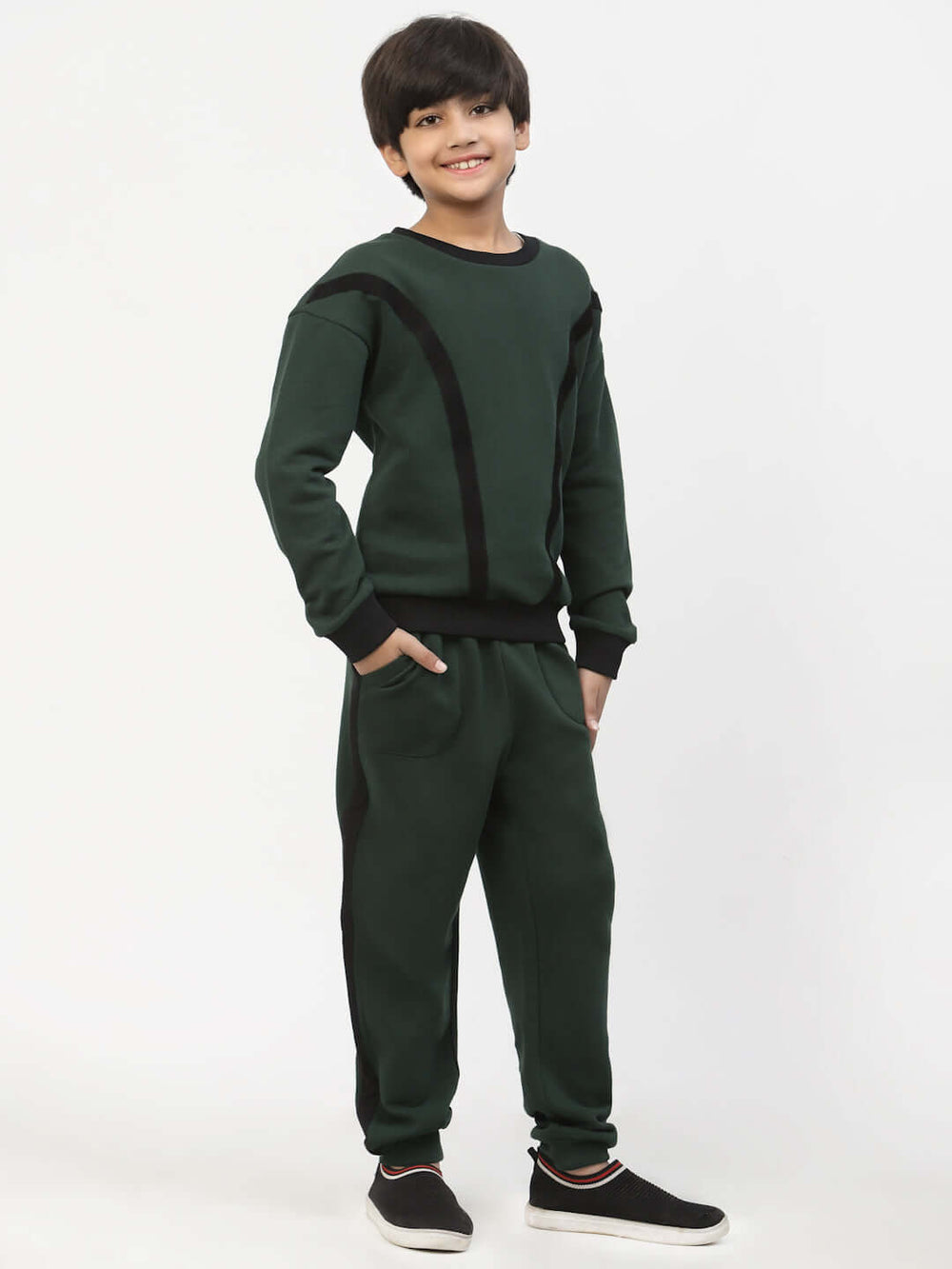 Spunkies Organic Tee Jogger Set - Dark Green