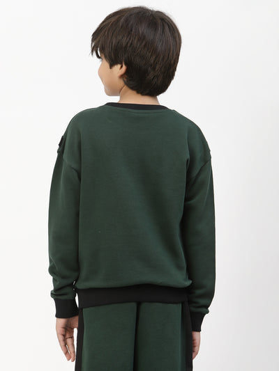 Spunkies Boys Winter Sweatshirt-Dark Green