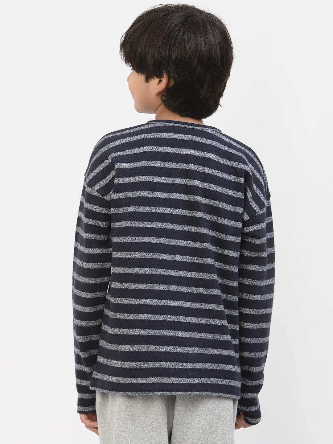 Spunkies Boys Winter Stripe Printed Tshirt