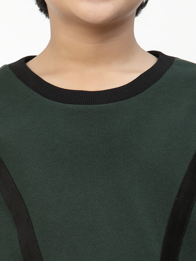 Spunkies Boys Winter Sweatshirt-Dark Green