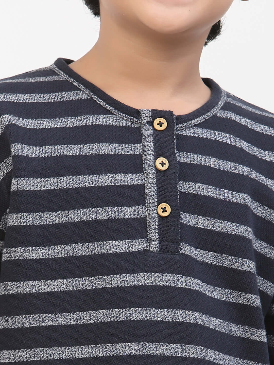 Spunkies Boys Winter Stripe Printed Tshirt