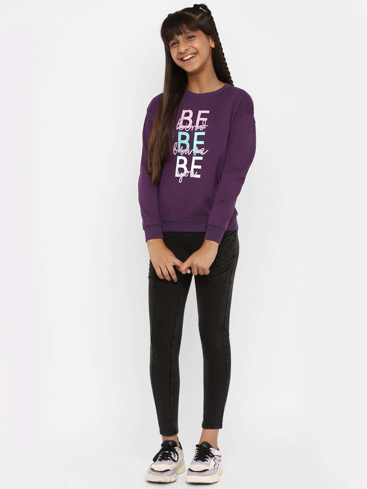 Spunkies-Girls-Be-Kind-Brave-You-Sweatshirt-Voilet