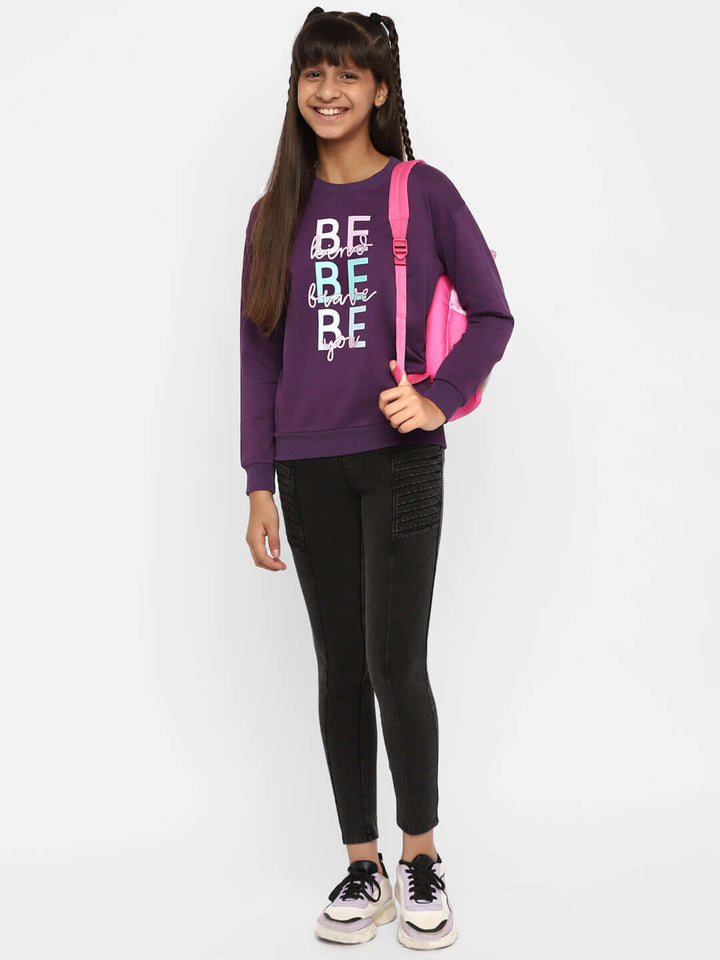 Spunkies-Girls-Be-Kind-Brave-You-Sweatshirt-Voilet