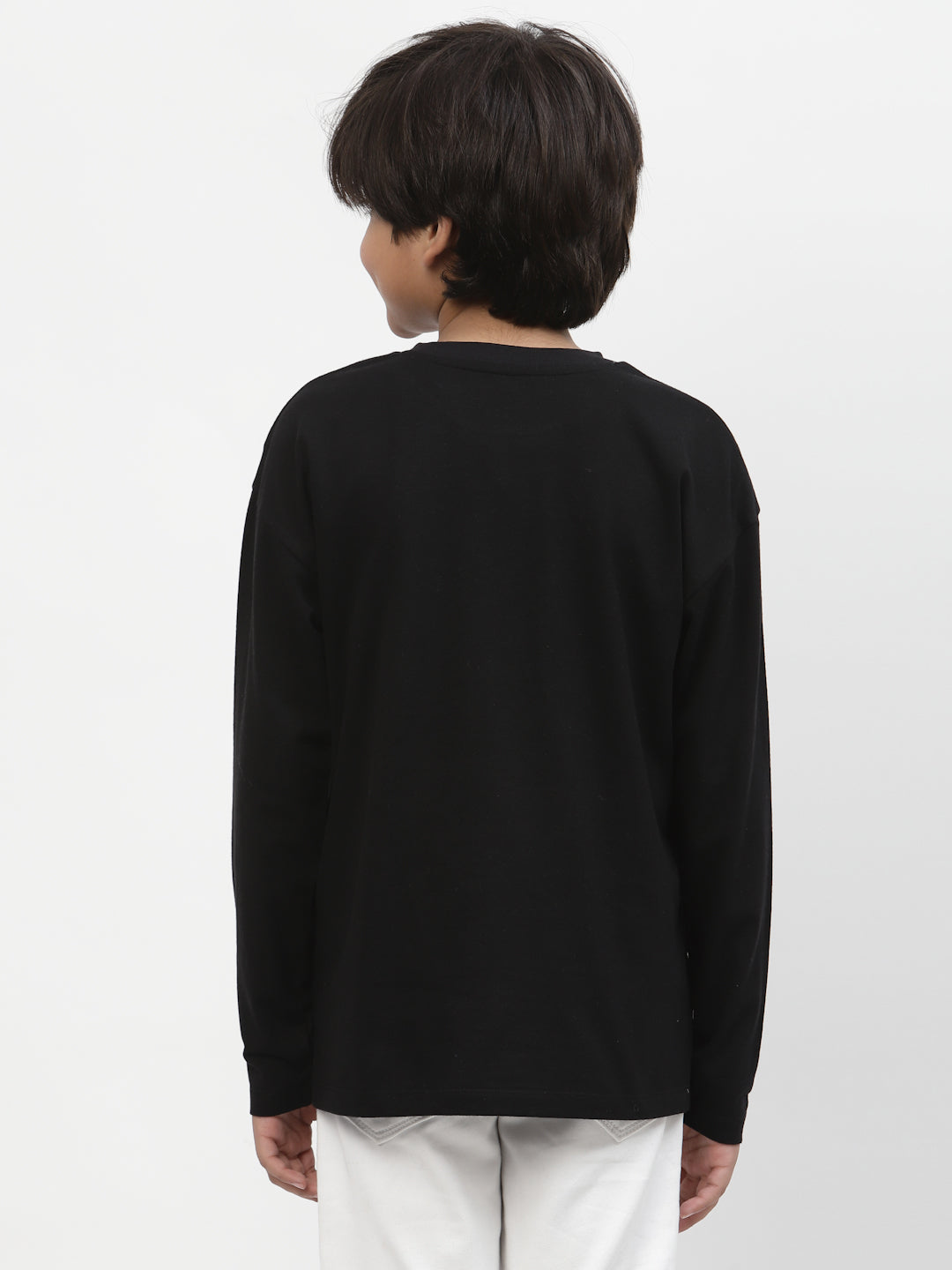 Spunkies Boys Dinasour Print Full Sleeve Tshirt- Black