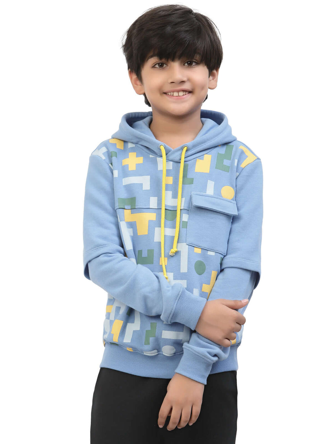 Spunkies Boys Winter Colour Block Hoodie Blue