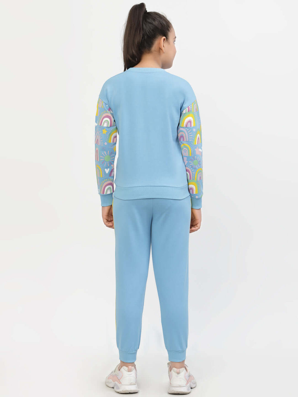 Spunkies-Girls-Kindness-Organic-Cotton-Sweatshirt & Joggers-Sets-Blue