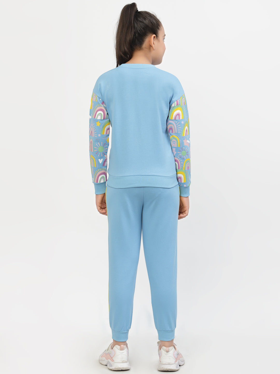 Spunkies-Girls-Kindness-Organic-Cotton-Sweatshirt & Joggers-Sets-Blue