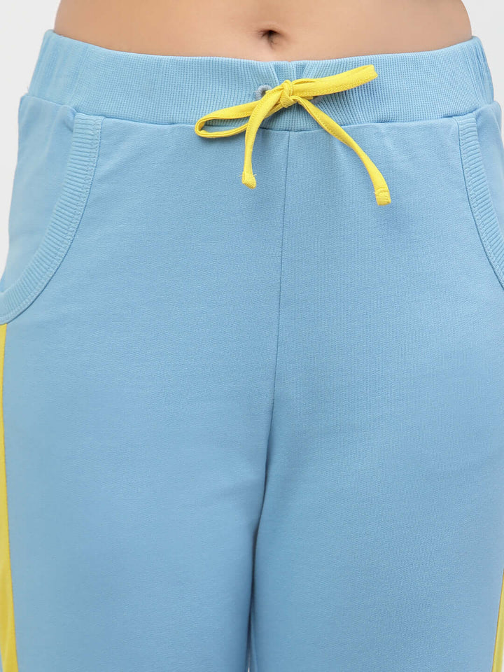 Spunkies-Organic-Cotton-Side-Stripe-Girls-Joggers-Blue