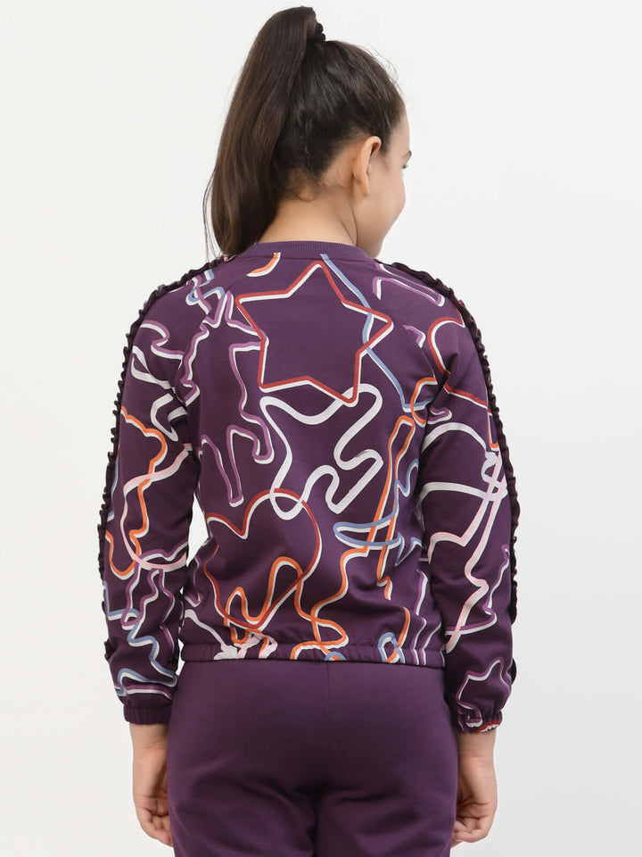 Spunkies-Zig-Zag-Printed-Organic-Cotton-Sweatshirt-Voilet
