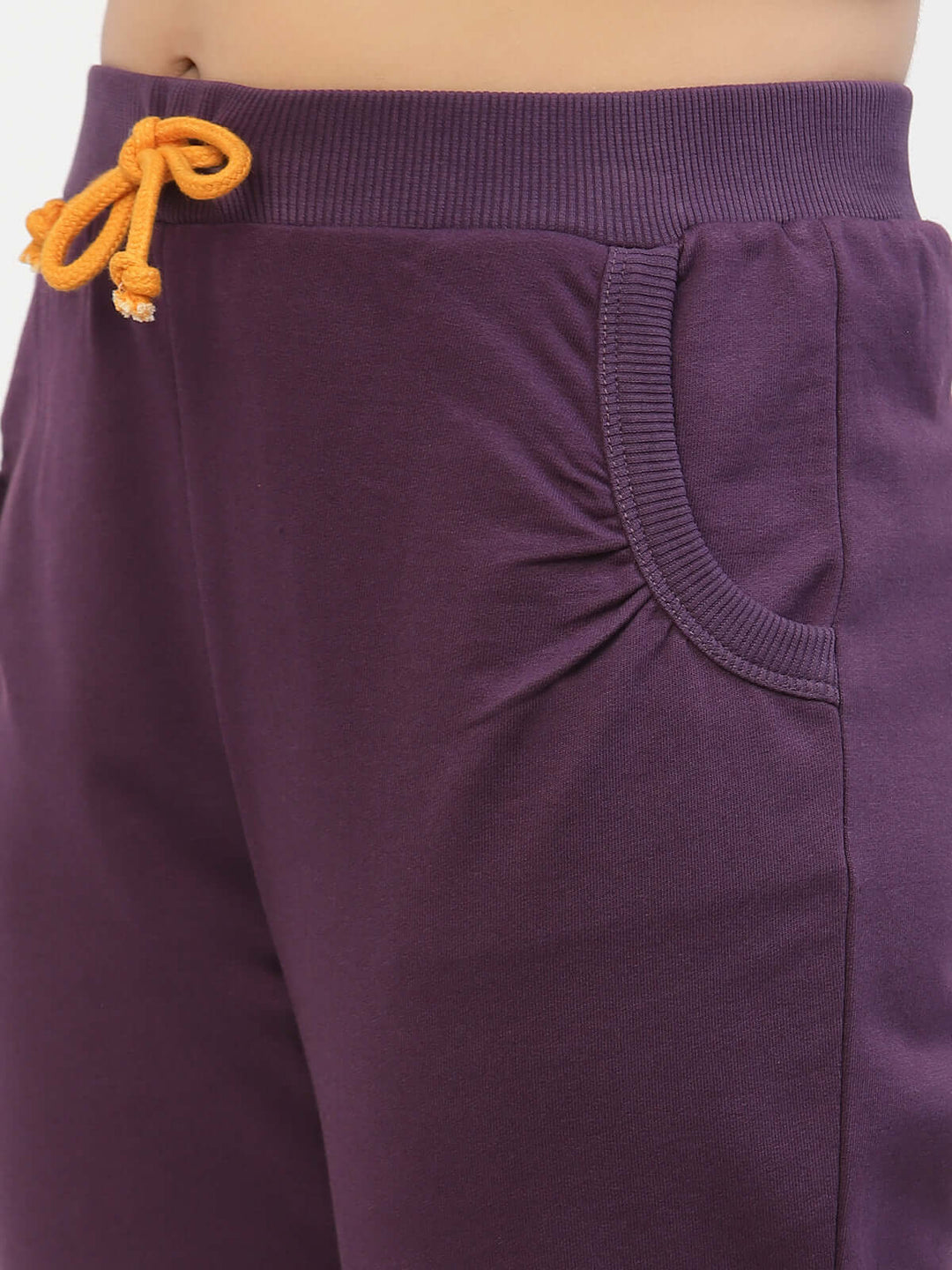 Spunkies-Zig-Zag-Printed-Organic-Cotton-Sweatshirt & Joggers-Sets-Voilet
