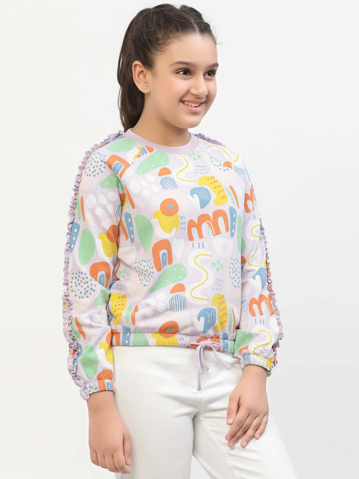Spunkies-Organic-Cotton-Big-Print-Sweatshirt-Voilet