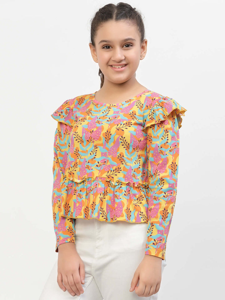 Spunkies-Girls-Full-Sleeve-Top-Pink