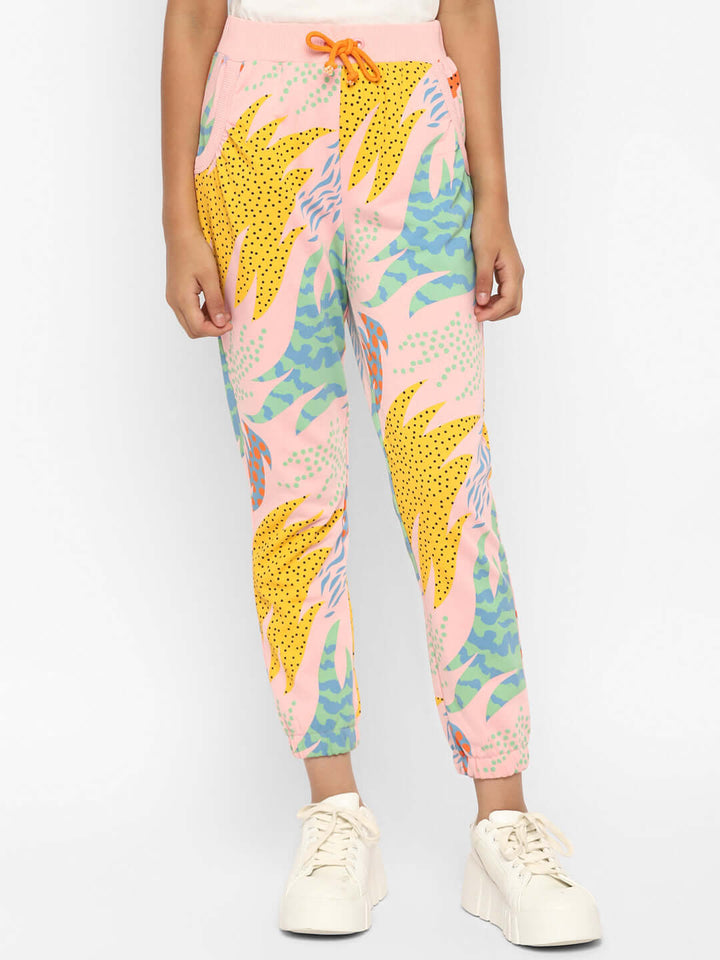 Spunkies-Girls-All Over-Printed-Leggings-Yellow