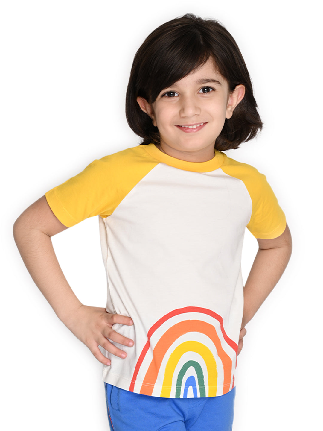 Rainbow Raglan Tshirt For Boys